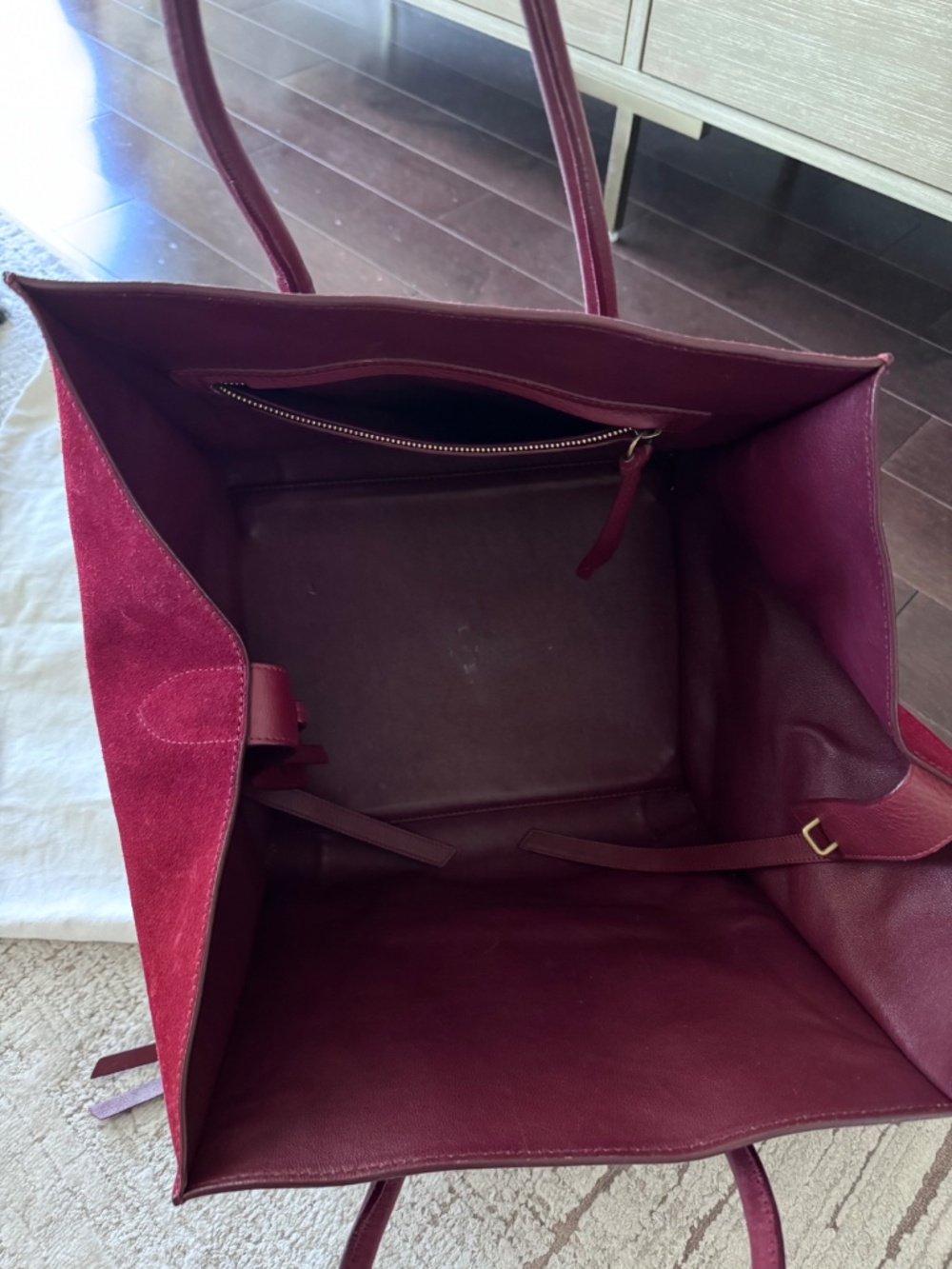 Céline Phantom Luggage Tote – Burgundy Suede – Authentic (HEWI Verified) - Picture 10 of 16